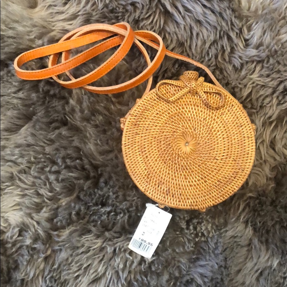 Straw boho bag, size small
